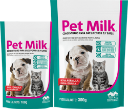 Pet Milk Substituto do Leite Materno Vetnil Concentrado para Cães e Gatos Filhotes - Sache 300g