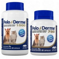 Pelo & Derme 1500 - 60 Capsula 90g - Suplemento Vitaminico Mineral