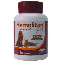 Hemolitan Pet 30 Comprimidos Suplemento Vitamínico Mineral 30g