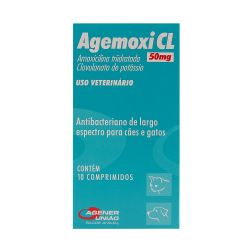 Agemoxi CL 10 Comprimidos 50mg - Amoxilina Clavulanato de Potácio