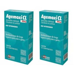 Agemoxi CL 10 Comprimidos 50mg - Amoxilina Clavulanato de Potácio