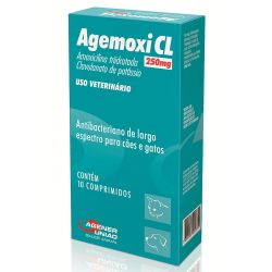 Agemoxi CL 10 Comprimidos 250mg - Amoxilina Clavulanato de Potácio