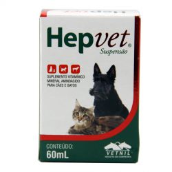 Hepvet Suspensão 60ml Suplemento Vitamínico Vetnil